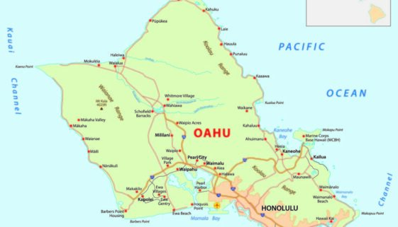 Driving Oahu map
