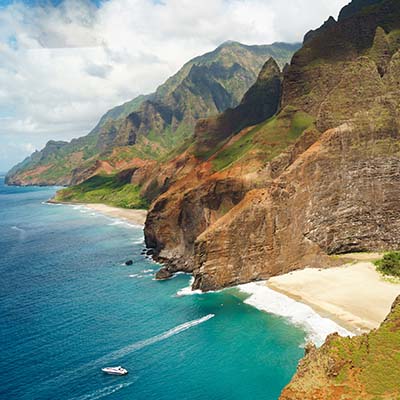 Only accessible via air or sea, the Na Pali coastline is one of the most beautiful places in the world!