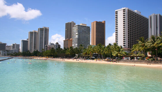 Shoreline of Waikiki Beach Hawaii Island Hopper