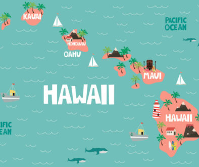 Hawaii 4 Island Map