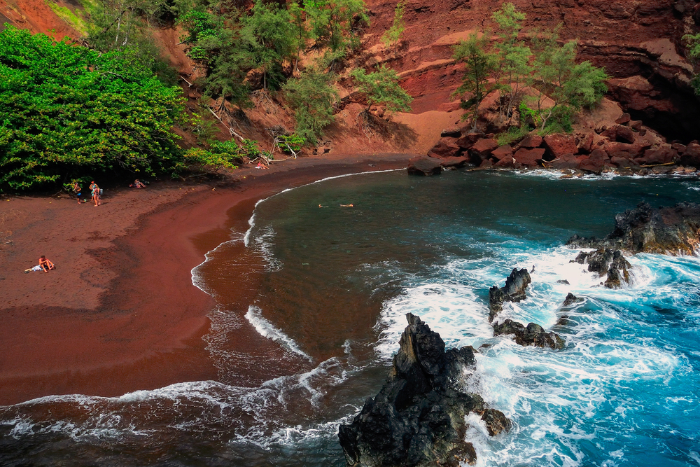 Red Sand Beaches Hawaii